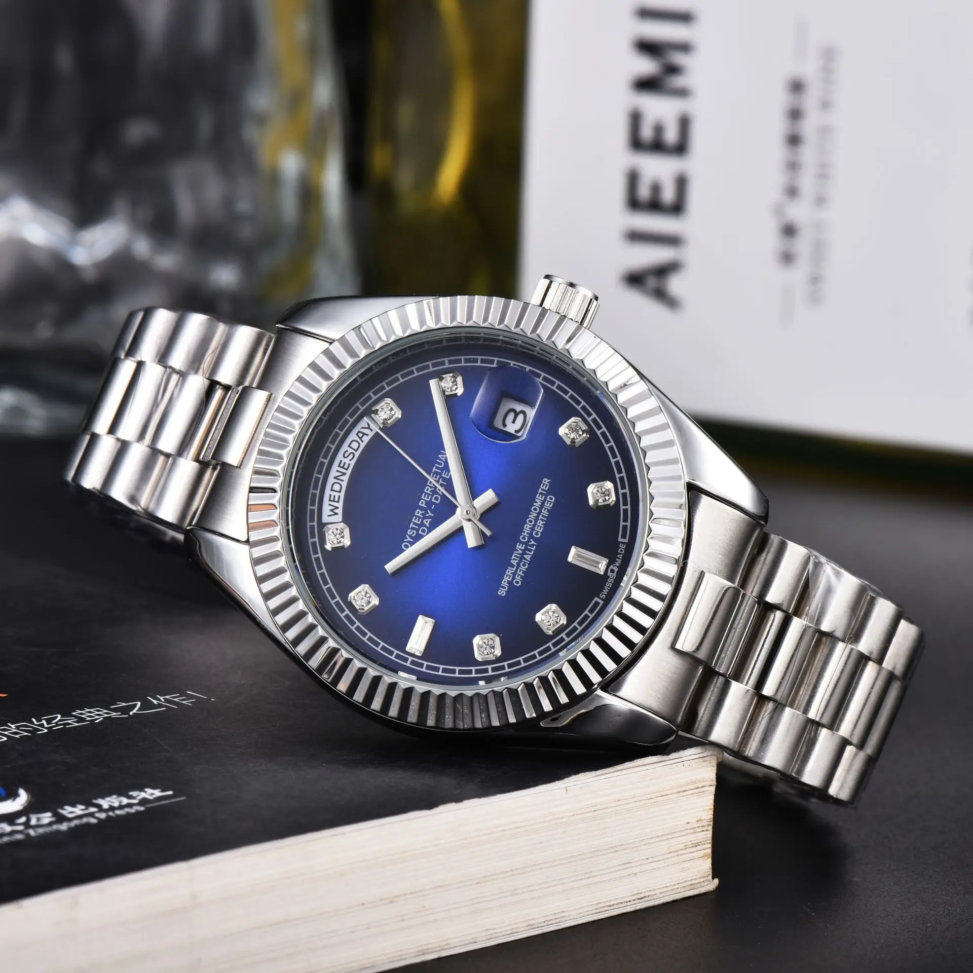 Diamond Quartz Men's Watch OM-208875