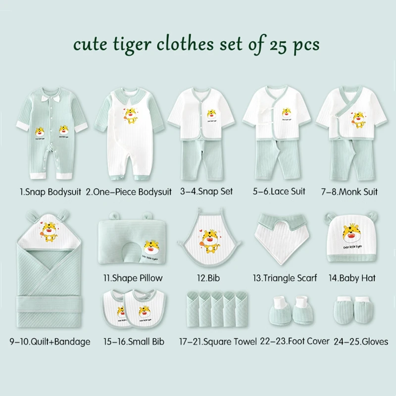 15/22/24/25 Pieces Infants Clothing Set Newborn Clothes Suit Baby Girls