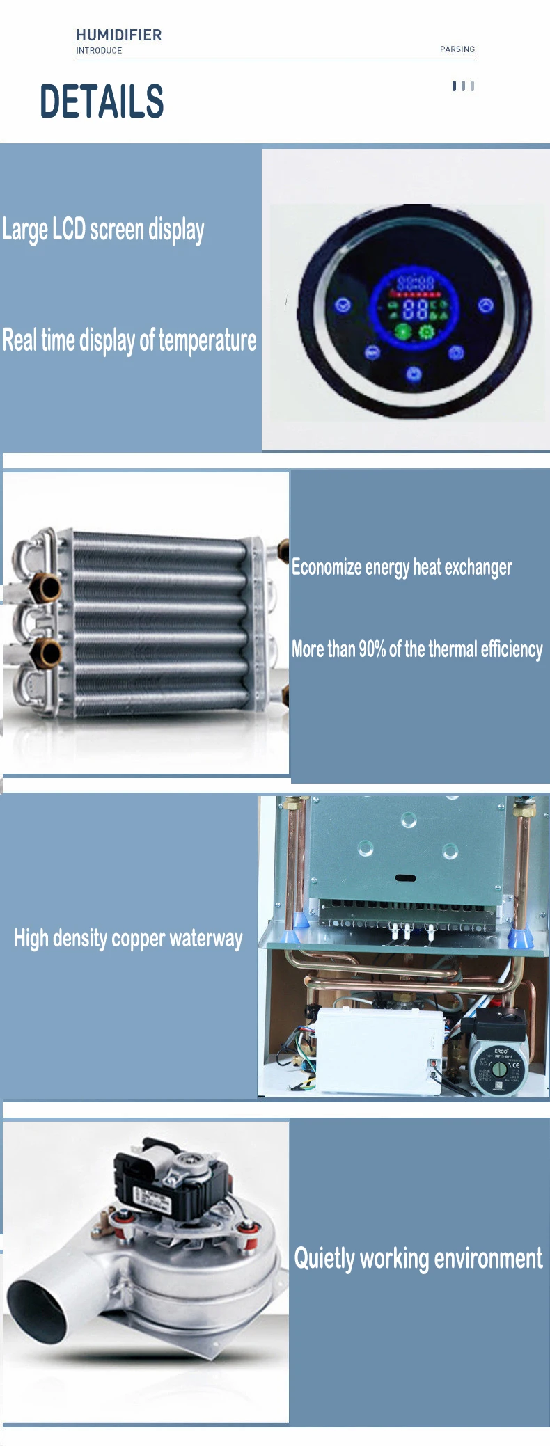 China factory MS-10 Home Combi 20/24/28KW Wall Mounted Condensing Natural Gas Hot Water Boiler