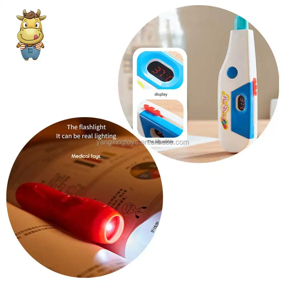 Kids montessori doctor kits role play wooden simulation dentist set toy for children educational medical bag nurse pretend game