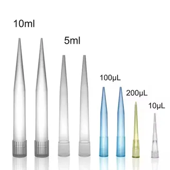 10ul Polypropylene Micro Pipette Tips Manual Non-Filter Single Channel Pipette for Lab Use