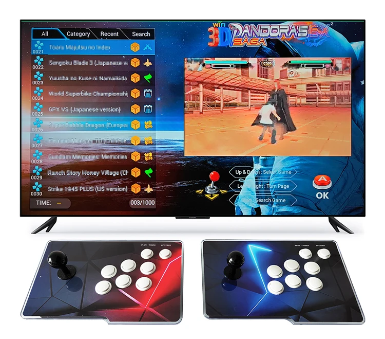 3D Pandora SAGA WiFi TV Game Box 3000 in 1 Arcade Console 10000+ Games  Download