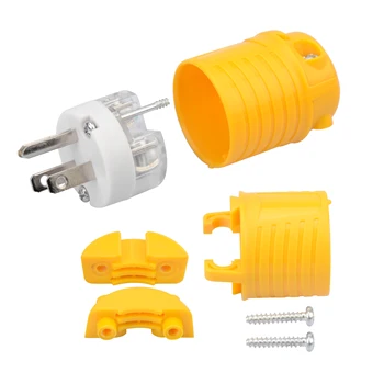 15A 125V Replacement Receptacle NEMA 5-15R Electrical Plug Heavy Duty Industrial Plug Power Connector with Extension Cord