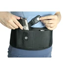 Neoprene tactical universal waist band gun holster clip concealed carry belly holster belt with phone purse