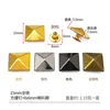 15mm iron square rivet with a set of 8x6mm flared feet