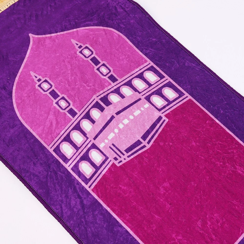 Kids Prayer Mat Thickened Anti Slip Foam Padded Plain Flannel Mat With