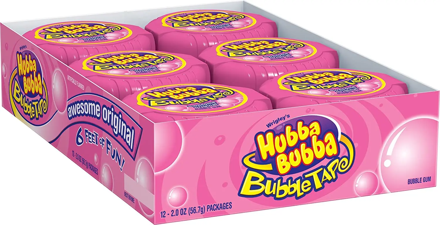 Hubba Bubba Gum Awesome Original Bubble Gum Tape2 Ounce 24 Rolls 4