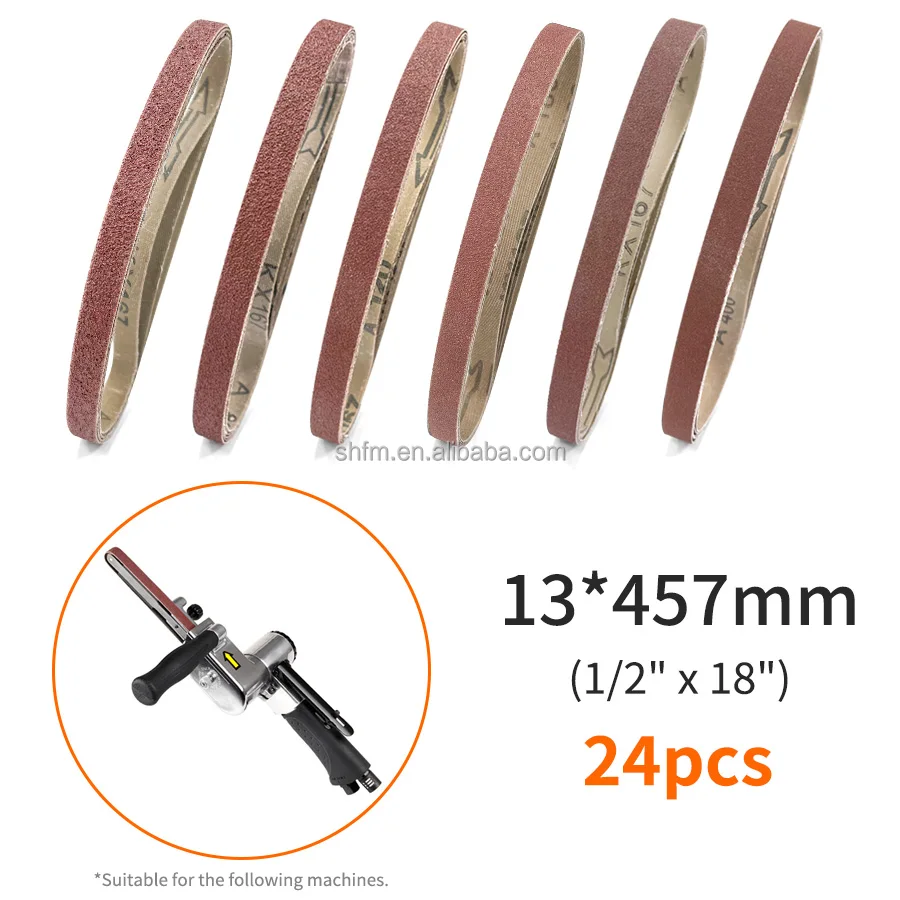 1/2 X 18 Inch Grinding Belt Sanding Abrasive Tools Aluminum Oxide Abrasive Sanding Belt for Metal and Knife