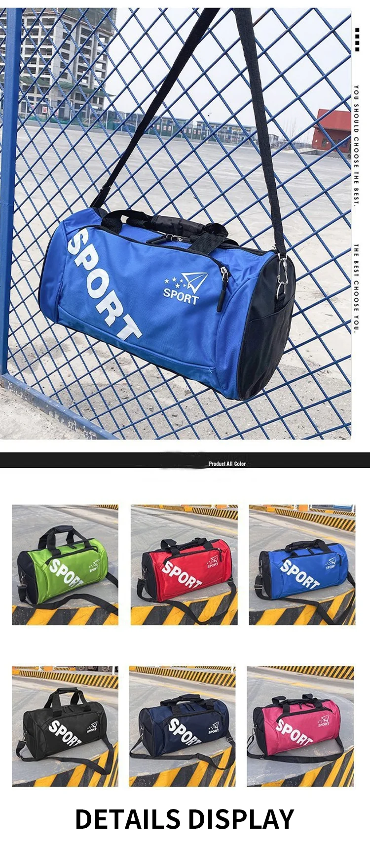 Multi-function Large Capacity Fitness Outdoor Sports Gym Bag Waterproof Sport Gym Travel Duffel Bag