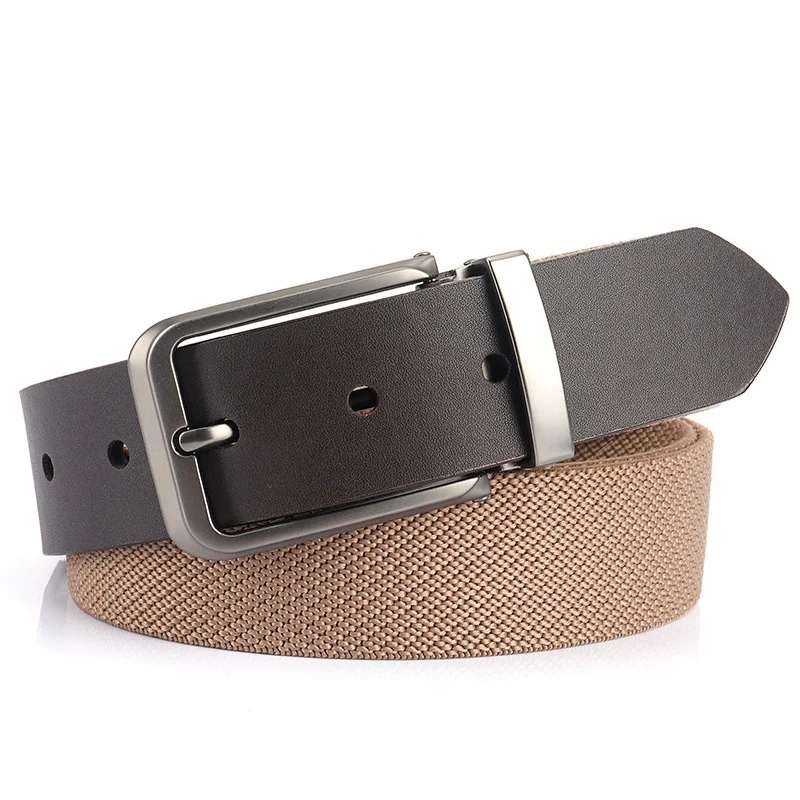 Adjustable Fashion Pin Buckle Casual Elastic Woven Braided Golf Stretch Belt for Men