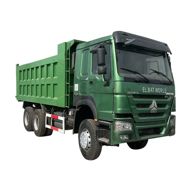 Hot sale used green howo export  dump trucks 371hp urban construction waste truck 6x4 8x4 garbage carrier heavy duty trucks