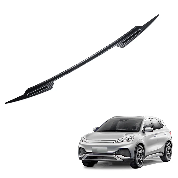 Car Exterior Accessories Rear Trunk Protector Guard ABS Imitate Carbon Outer Rear Trunk Guard Sticker For BYD ATTO 3 Yuan Plus