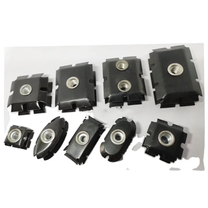 Factory Direct M4 M6 M8 Pipe Connector Square Threaded Inserts Nut for Round Square Steel Tubes End Star Nut