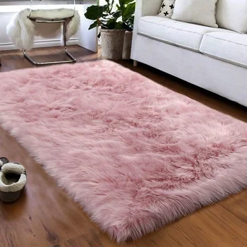 Wholesale Custom Washable Large 8x10 Bedroom Living Room Soft Faux Fur Area Rug
