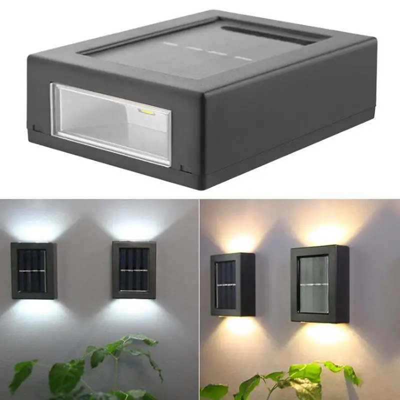 Wireless Up And Down Luminous morden lamps Solar Wall light of Garden Outdoor Landscape lighting supplier