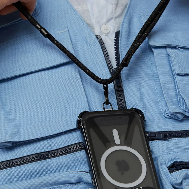 Универсальный Регулируемый Нейлоновый ремешок для телефона с металлическим