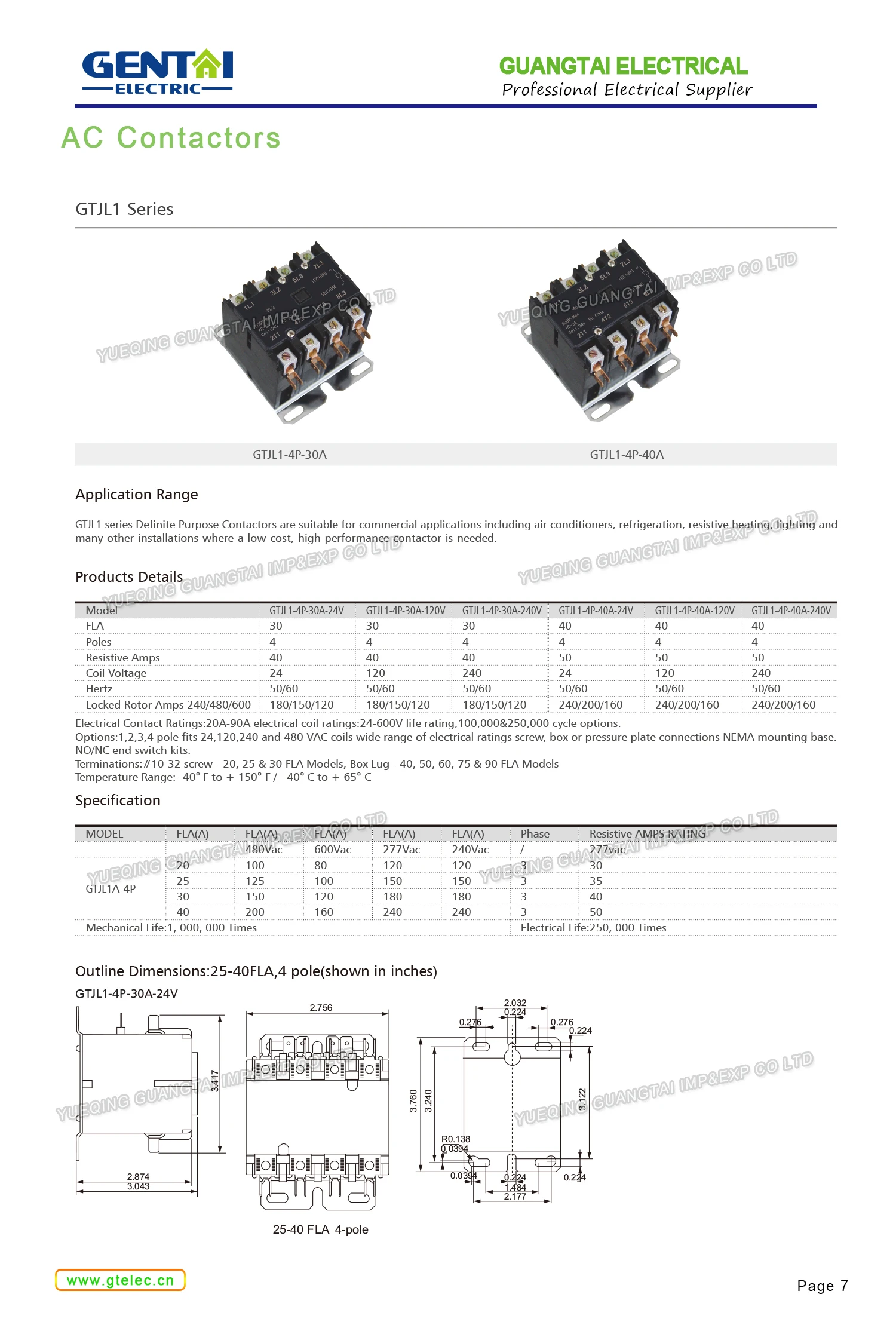 High Quality Hvacr Motor 3p Definite Purpose 60a Coil 240v Dp Ac ...