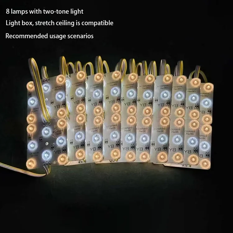 product adjustable color temperature  24v 8 leds light led modules led block chain for signage backlight commercial lighting project-3