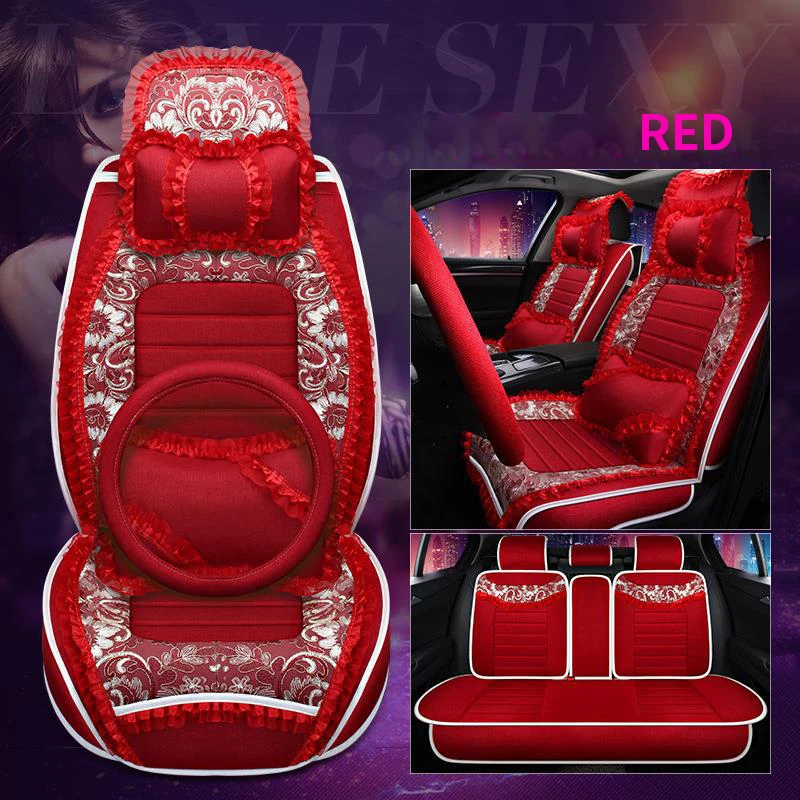 3pcs Four-season Universal Single Piece Breathable Backless Three-piece  Summer Cooling Cushion Car Seat Cushion Cover Women's Linen Car Seat Cushion