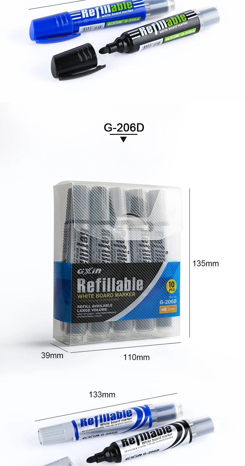 Gxin Wholesale Board Marker High Performance Whiteboard Pens Refill Ink