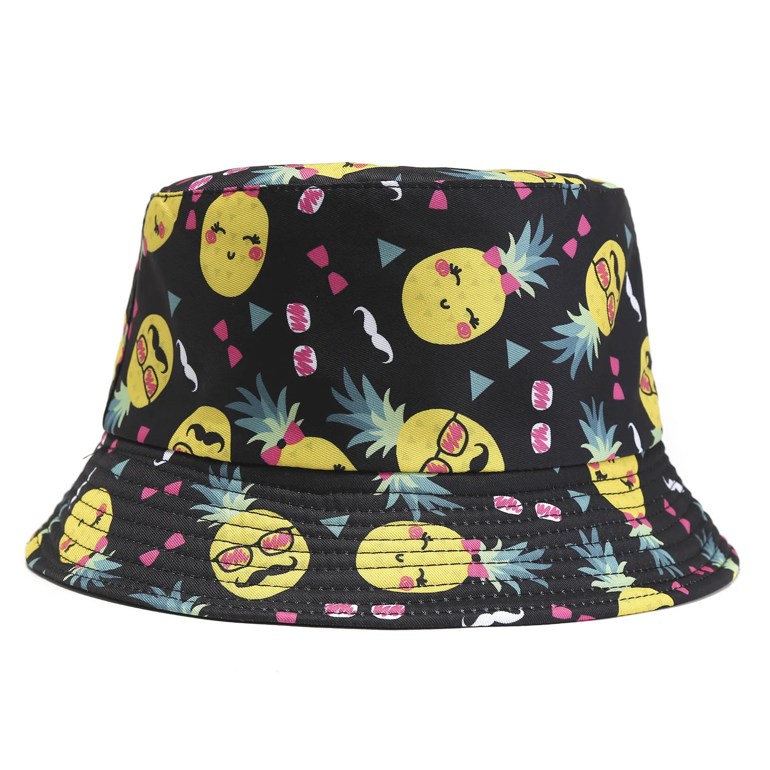 Women Embroidery Bucket Hats Funny 