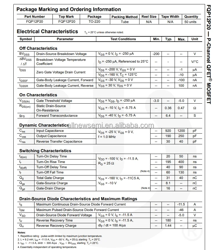 FQP12P20 2