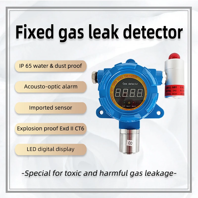 CE ATEX Explosion Proof Fixed Ethanol Sensor Combustible Gas Leakage Alarm Detector