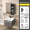 Sku-02-61cm ceramic basin - grey cabinet