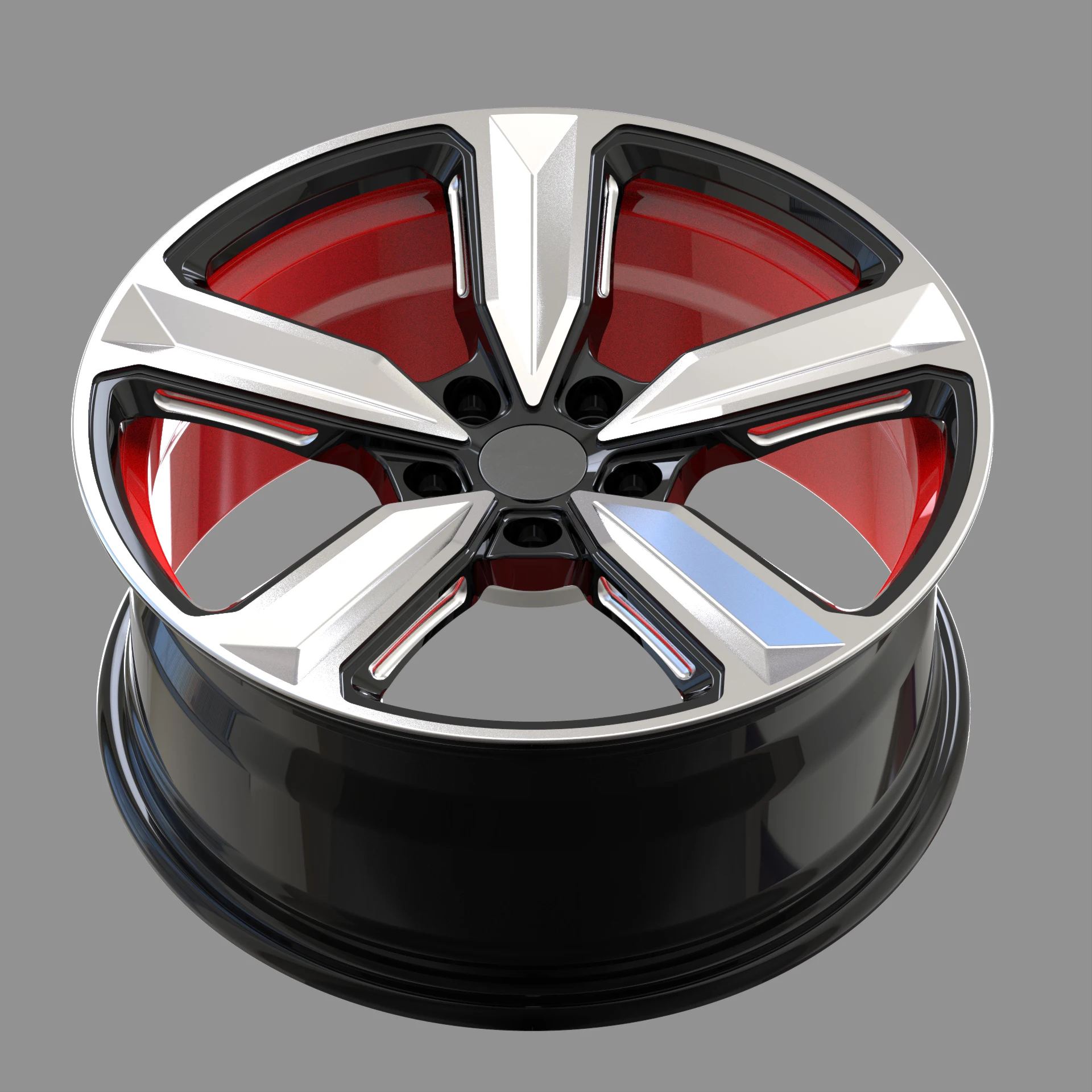 XINLAI Custom Five Spoke 15-22 Inch PCD5X112 /114.3/120/130 1-Piece Aluminum Alloy Forged Wheels for Passenger Car Wheels - Image 4
