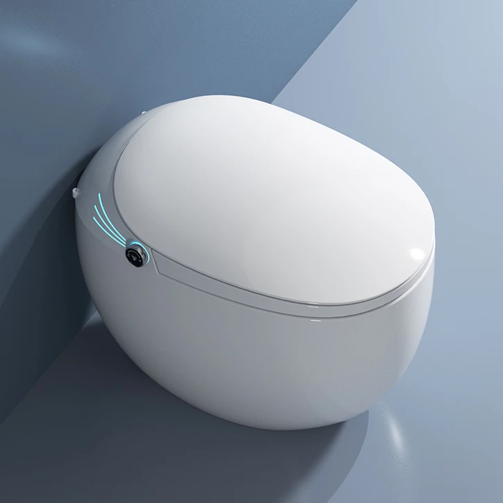 Modern round intelligent close stool auto flush egg shape inodoro toilet bowl commode bathroom ceramic automatic smart toilet