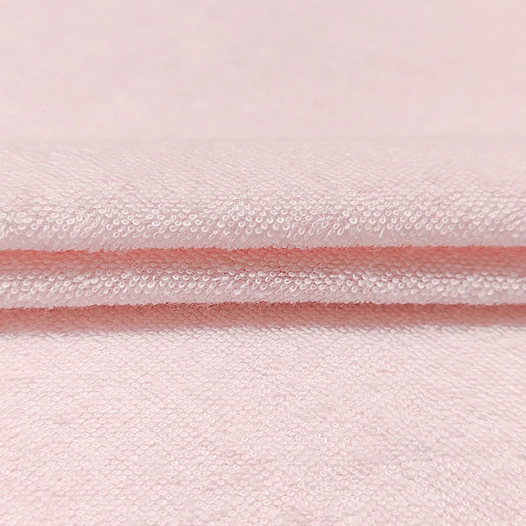 Soft Hand Feel CVC Terry Cloth Material Towelling Fabric by Roll, Cotton Polyester Towel Terry Fabric for Hoodie/