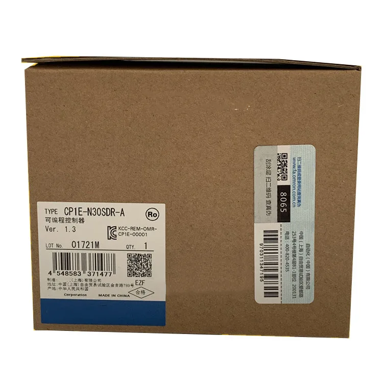 New Original Omron CP1E series compact PLC. Built-in 30 relay I/O points, reliable logic control, simple programming and strong anti-interference ability. Widely applied in small mechanical control, simple automation equipment and compact industrial autom