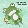 Green water playing happy frog