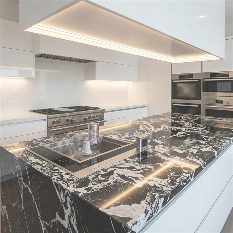 product modern natural stone black marble counter top polished tables marble for kitchen countertops-5