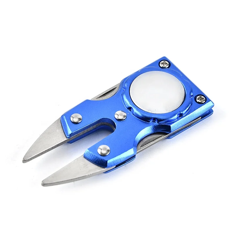 Free Personalized Custom Magnetic Divot Ball Marker Golf Divot Pitch Fork Tool with Free Design Golf Accessories