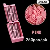 Pink 250pcs/box Rectangular hole