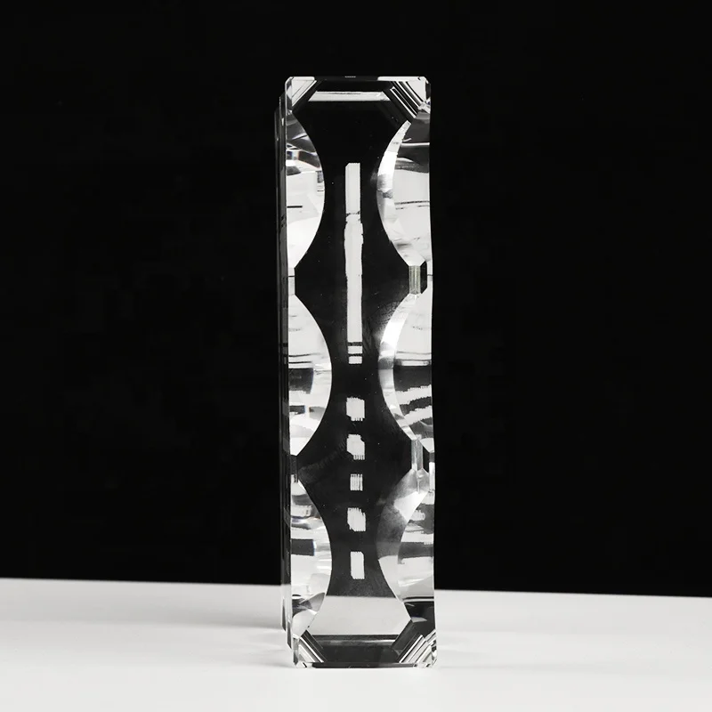 Clear 3D Laser Crystal Block Souvenir Crafts K9 Glass Cube Blank Crystal for Engraving