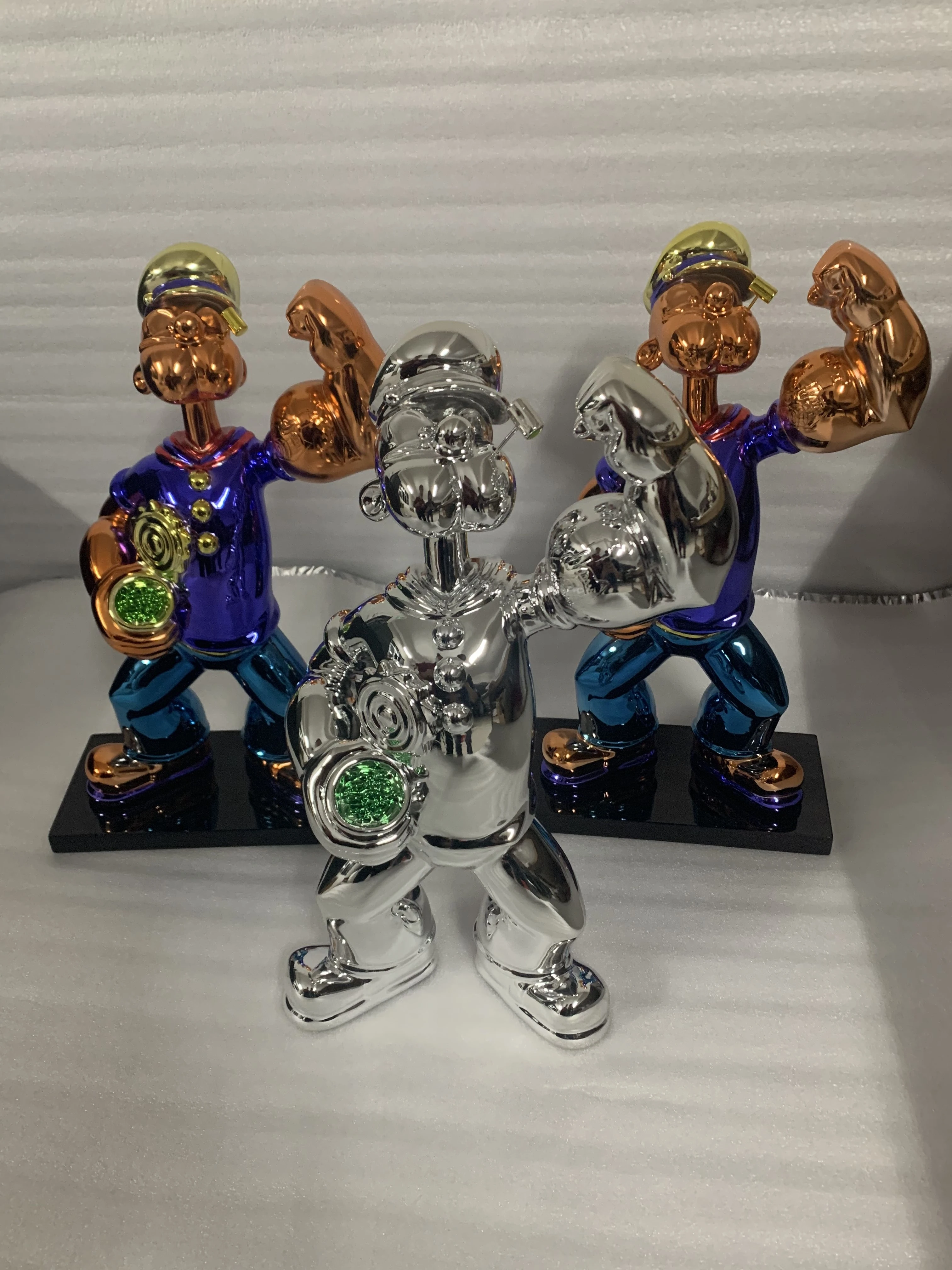 Shopping Mall Window Display Cartoon Figure Statue Resin Fiberglass Popeye Sculpture Factory Supply