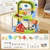 Non-magnetic versatile track set-133-piece set with 1 car