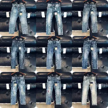 Men's jeans 2024 denim pants wide leg straight leg casual pants comfortable jeans men