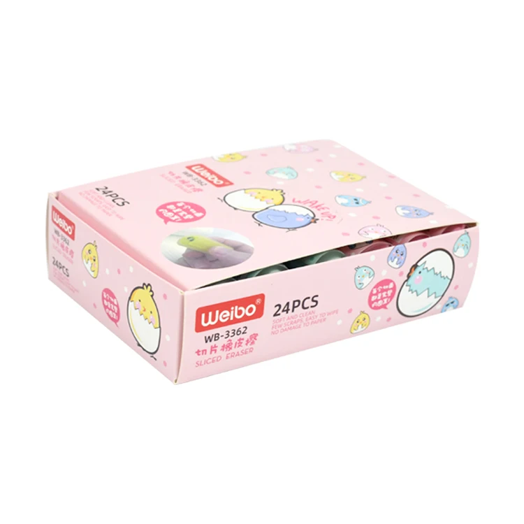 WEIBO 24 шт. в упаковке милый мультяшный ластик и награда ластик для студентов в стиле животных канцелярские принадлежности для карандашей сувениры для вечеринки, награды за домашнюю задачу