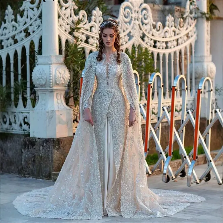 Luxury Beaded Embroidered Lace Wedding Party Dress Long Sleeve Empire Bridal with Pearl Anti-Static Lace up Back Design| Alibaba.com Luxury Beaded Embroidered Lace Wedding Party Dress Long Sleeve Empire Bridal with Pearl Anti-Static Lace up Back Design| Alibaba.com