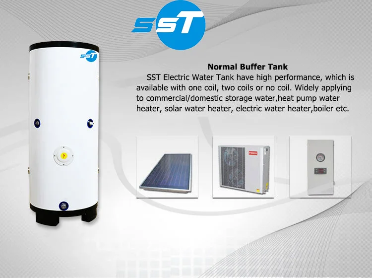 SST pressure buffer tank water tank 80l 100l 200l hot sell hotel hospital solar water buffer tanks
