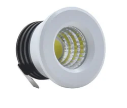Mini LED inbouwspot 3W 5 stuks 230V aluminium plafondinbouwspot met transformator kleine COB downlights plafondspots voor kast / keuken / woonkamer