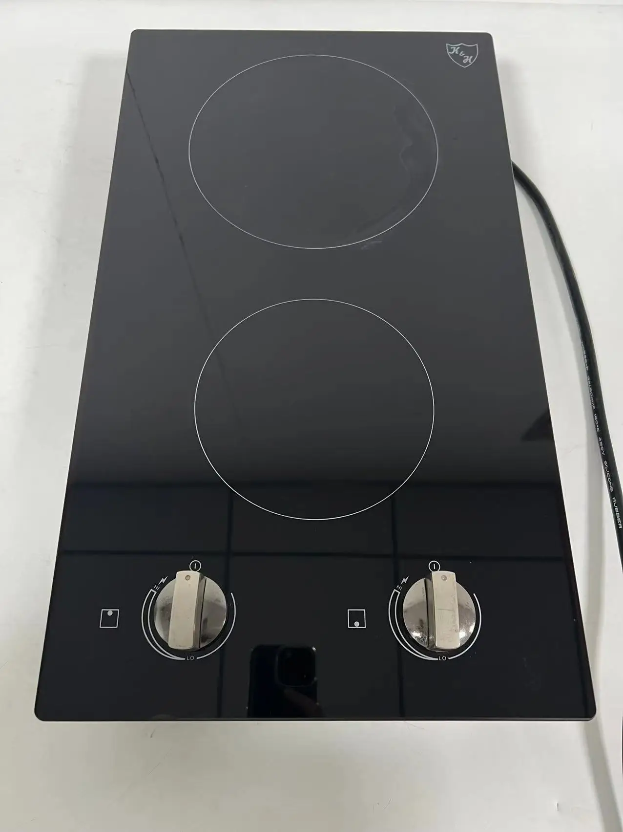 Dual Burner Induction Cooktop 2 Burner Knob Control,220240v Builtin