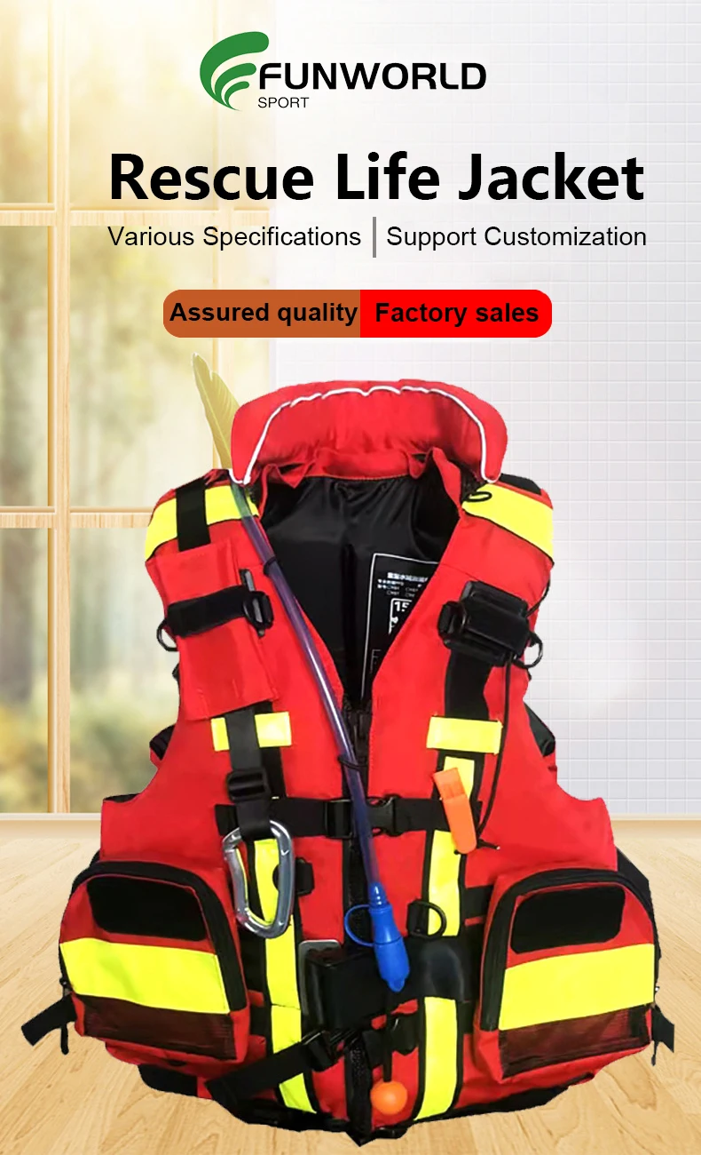 Funworldsport Custom Safety Fishing Life Jacket Marine Life Vest Jacket