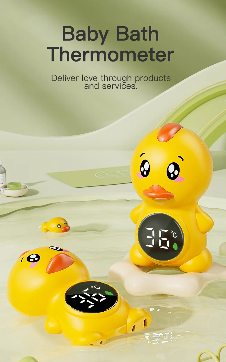Duck Cartoon Digital Room Baby Bath Water Thermometer For Kids Children