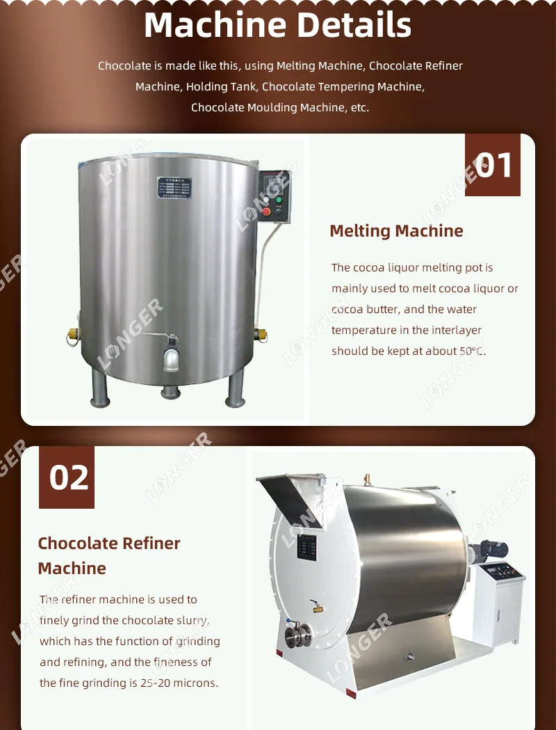 Full Automatic Compound Chocolate Production Line Stone Chocolate
