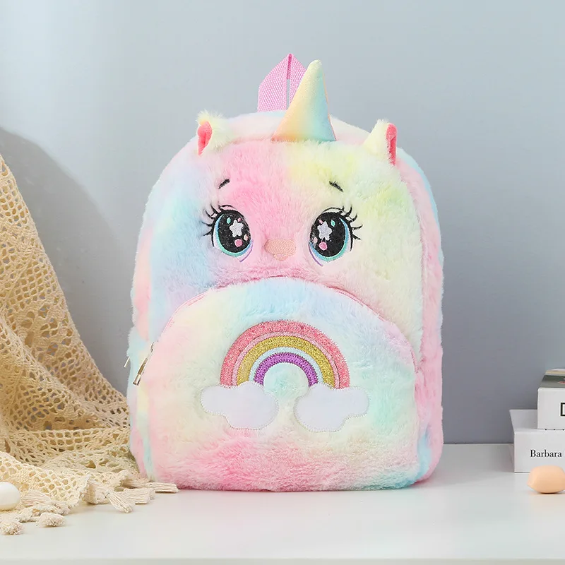 girl push backpack unicorn for kids pink unicorn school backpack
