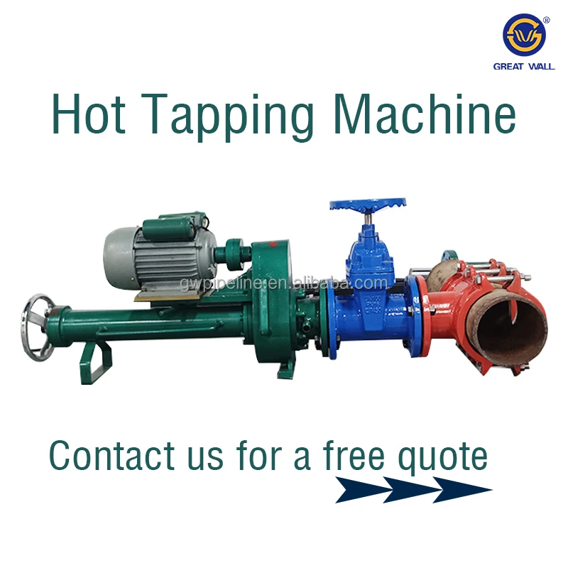 50100mm Pn16 Electric Hot Tapping Machine Water Main Electric Pipe